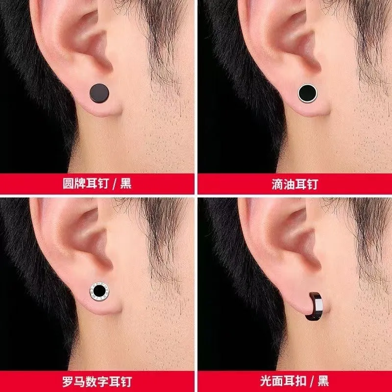 Wholesale Minimalist Titanium Steel Individual Personalized Set Trendy Earrings