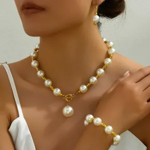 Wholesale Mother of Pearl Earrings Necklace Bracelet Set