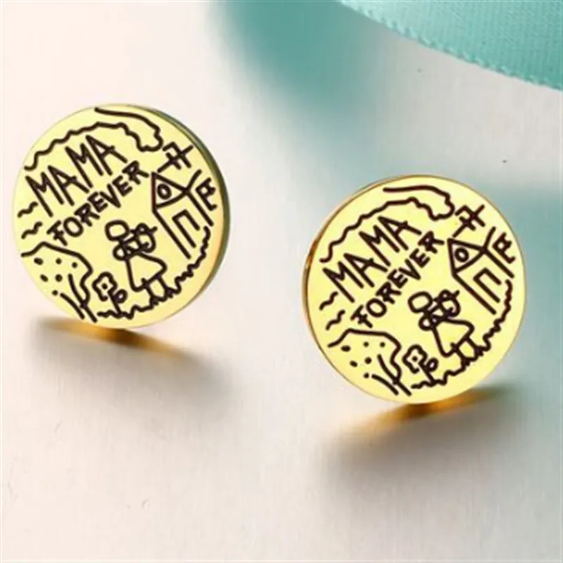 Wholesale Mother's Day Alloy Ear Studs