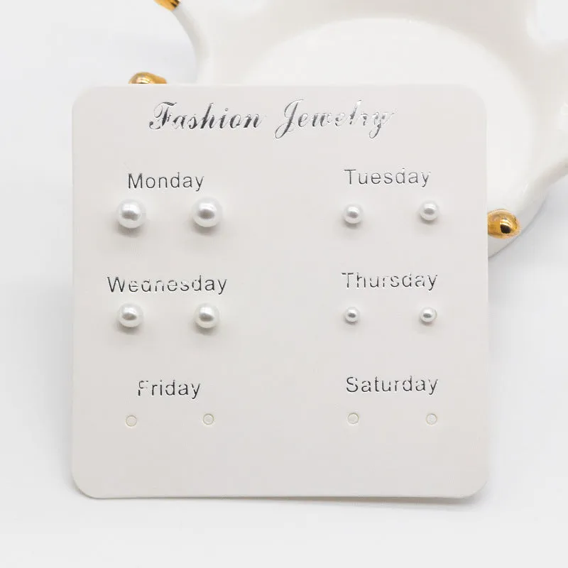 Wholesale Needle One Week Ear Studs Alloy Earrings