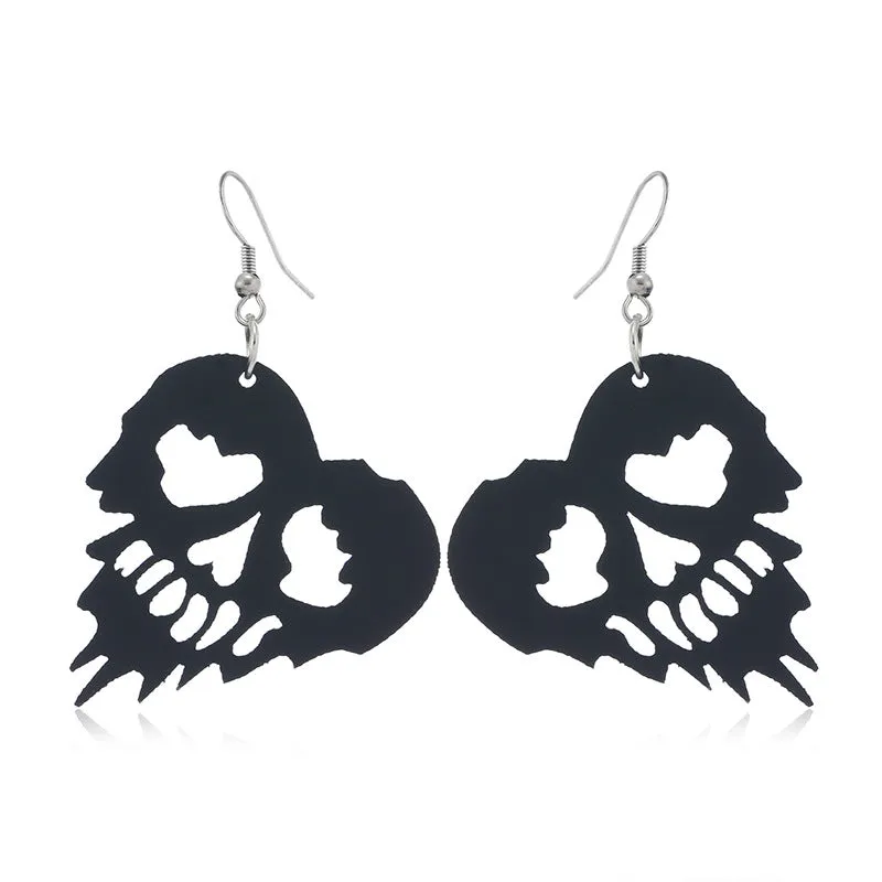 Wholesale New Acrylic Pumpkin Bat Cut-out Earrings for Halloween