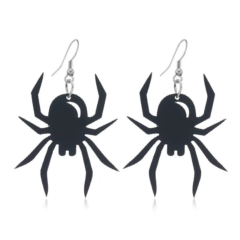 Wholesale New Acrylic Pumpkin Bat Cut-out Earrings for Halloween