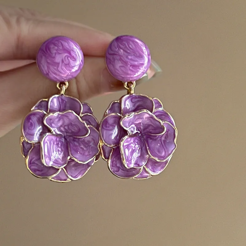 Wholesale New Chinese Style Lotus Fan Butterfly Pearl Tassel Temperament Fashion Niche High-end Earrings