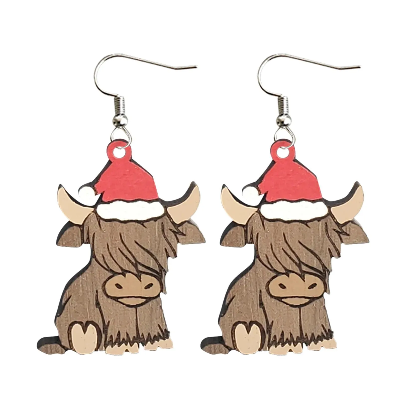 Wholesale New Christmas Yak Farm Christmas Style Earrings