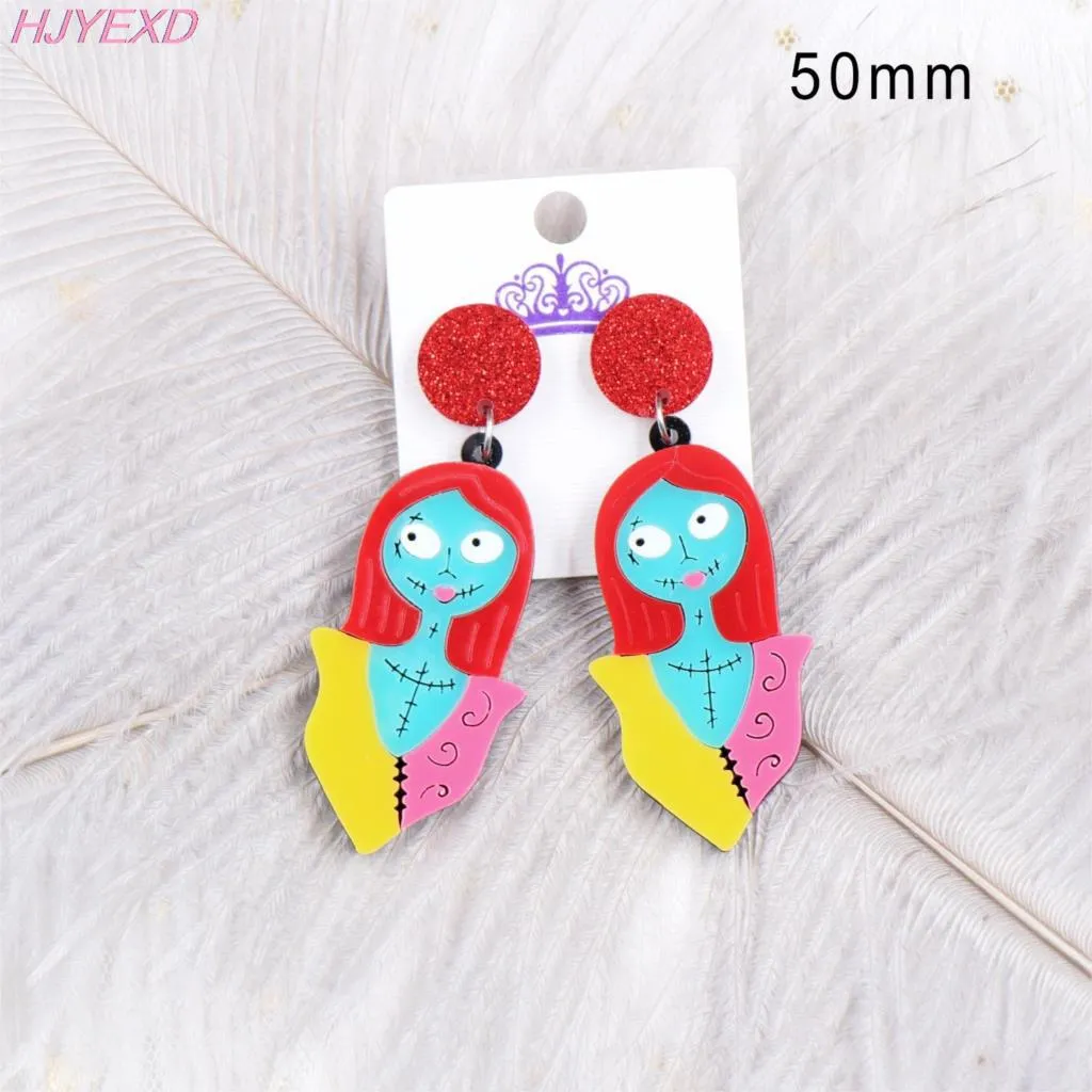 Wholesale New Pre-Christmas Nightmare Acrylic Halloween Earrings