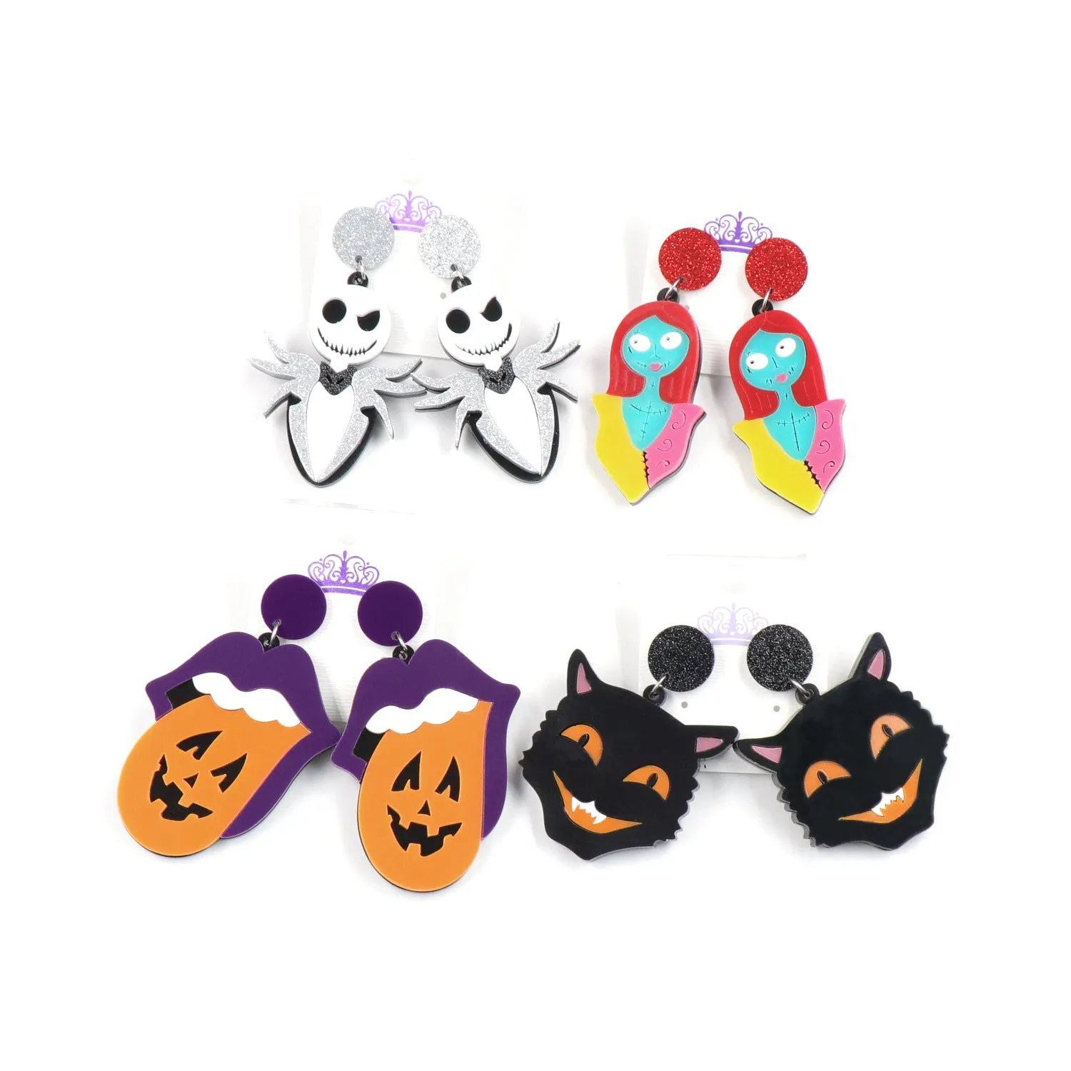Wholesale New Pre-Christmas Nightmare Acrylic Halloween Earrings