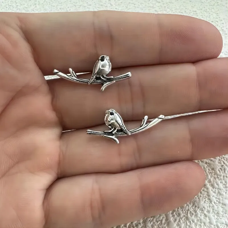 Wholesale New Retro Colored Bird Oil Drop Earrings