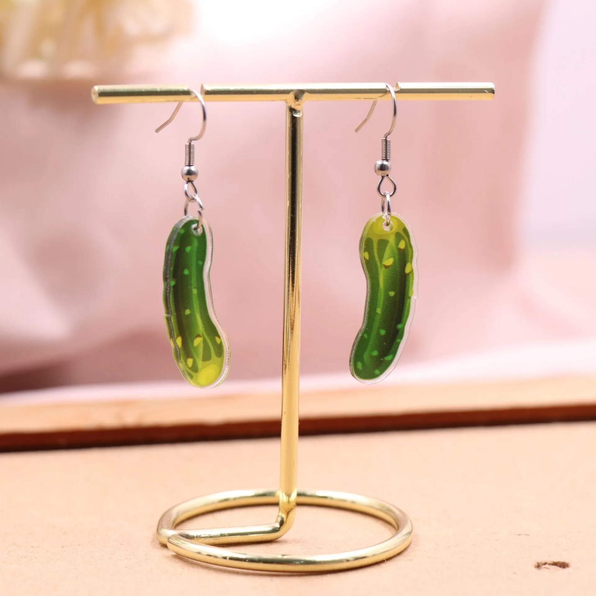 Wholesale New Vegetable Cucumber Cute Personality Trend Acrylic Ear Hook