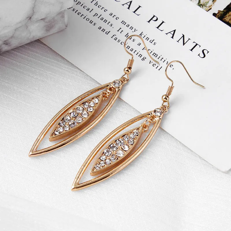 Wholesale New Women's Popular Vintage Bohemian Gold Diamond Earrings