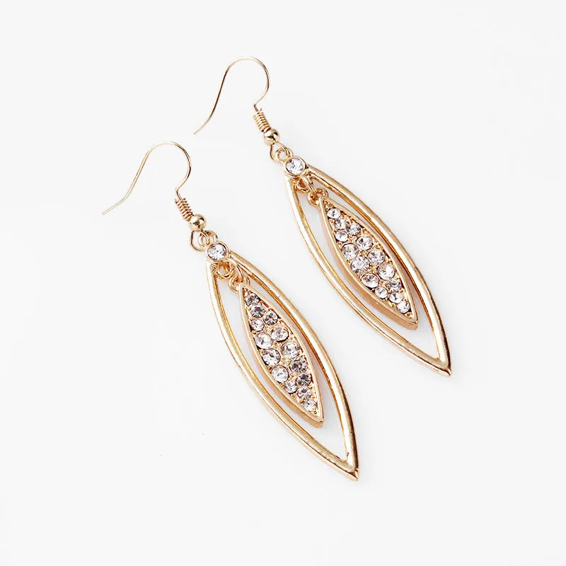 Wholesale New Women's Popular Vintage Bohemian Gold Diamond Earrings