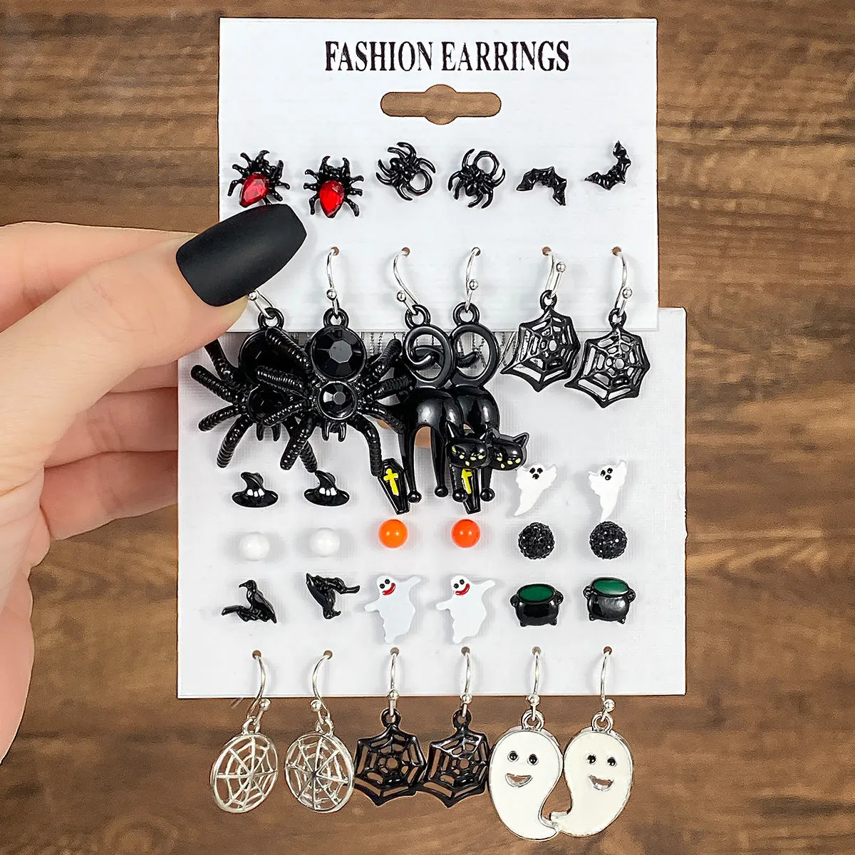 Wholesale Oil Drop Halloween Earrings Set