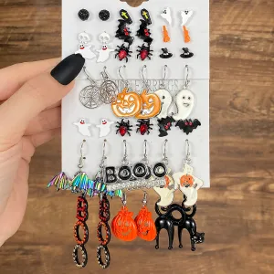 Wholesale Oil Drop Halloween Earrings Set