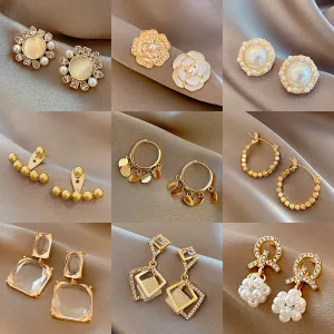 Wholesale Pearl Vintage Silver Earrings