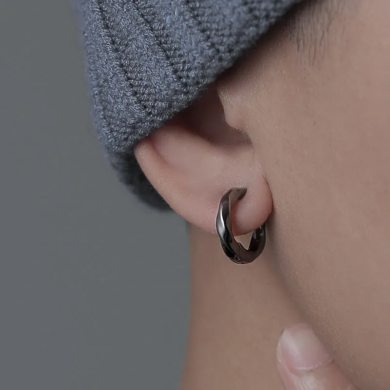 Wholesale Personalized Earrings for Men New High-end Style No Hole Hip-hop Earrings