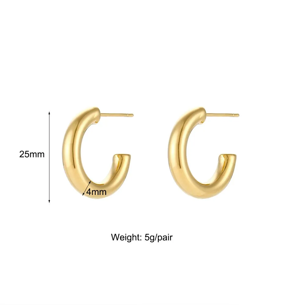 Wholesale Personalized Hollow Stainless Steel Plated 18K Gold Geometric Water Drop Three-dimensional Exaggerated Earrings