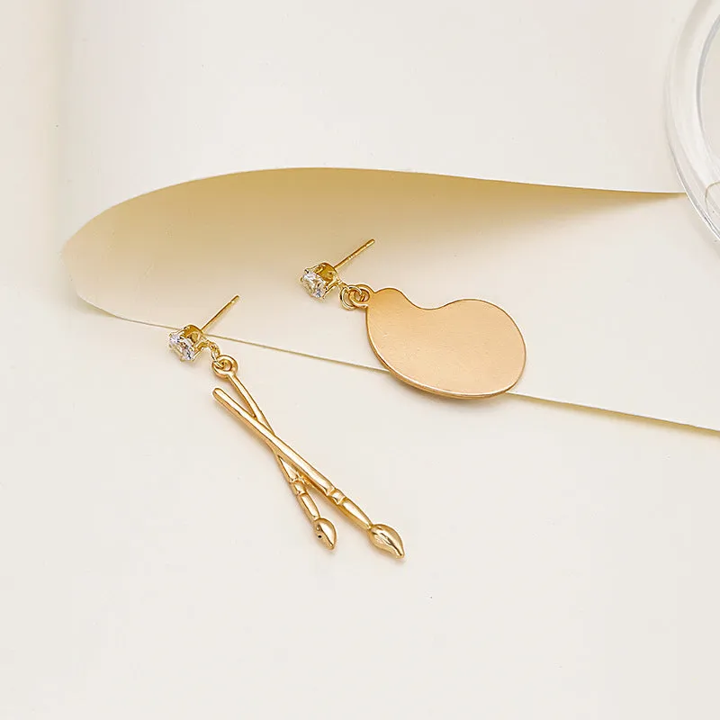 Wholesale Personalized Interesting Painting Pen Drawing Board Earrings