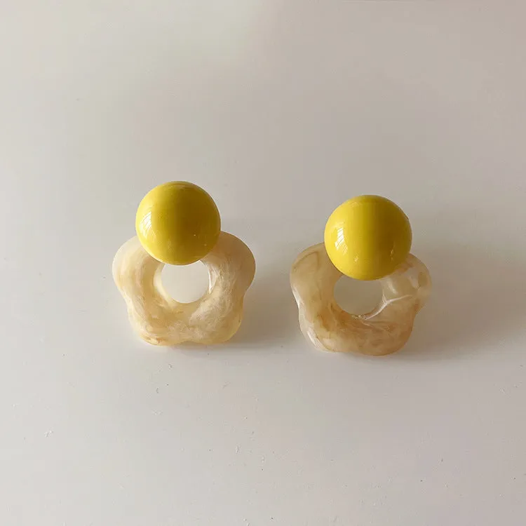Wholesale Resin Flowers Ear Studs