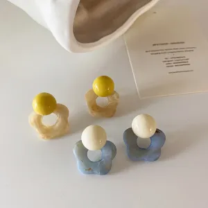 Wholesale Resin Flowers Ear Studs