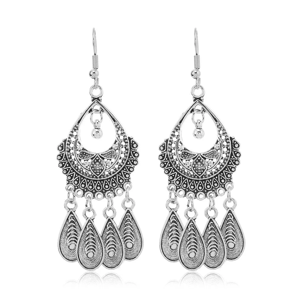 Wholesale Retro Ethnic Style Su Long Style Temperament Versatile Fashion Personality Exotic Style Earrings