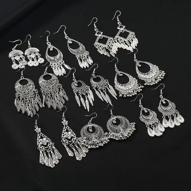 Wholesale Retro Ethnic Style Su Long Style Temperament Versatile Fashion Personality Exotic Style Earrings