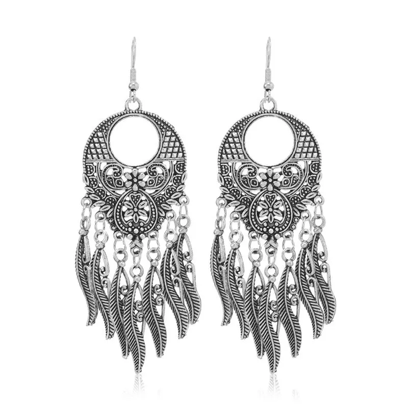 Wholesale Retro Ethnic Style Su Long Style Temperament Versatile Fashion Personality Exotic Style Earrings