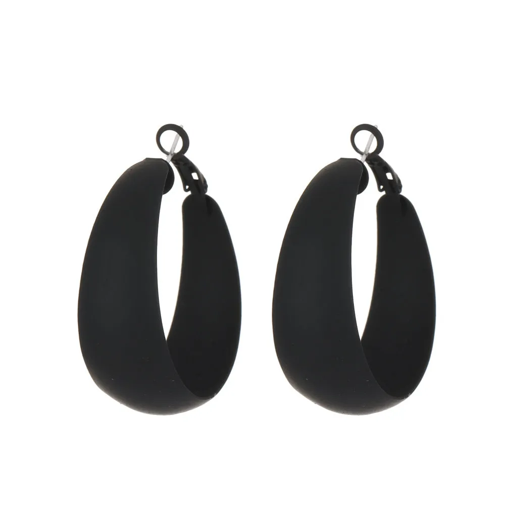 Wholesale Retro exaggerated large earrings with colorful C-shaped earrings