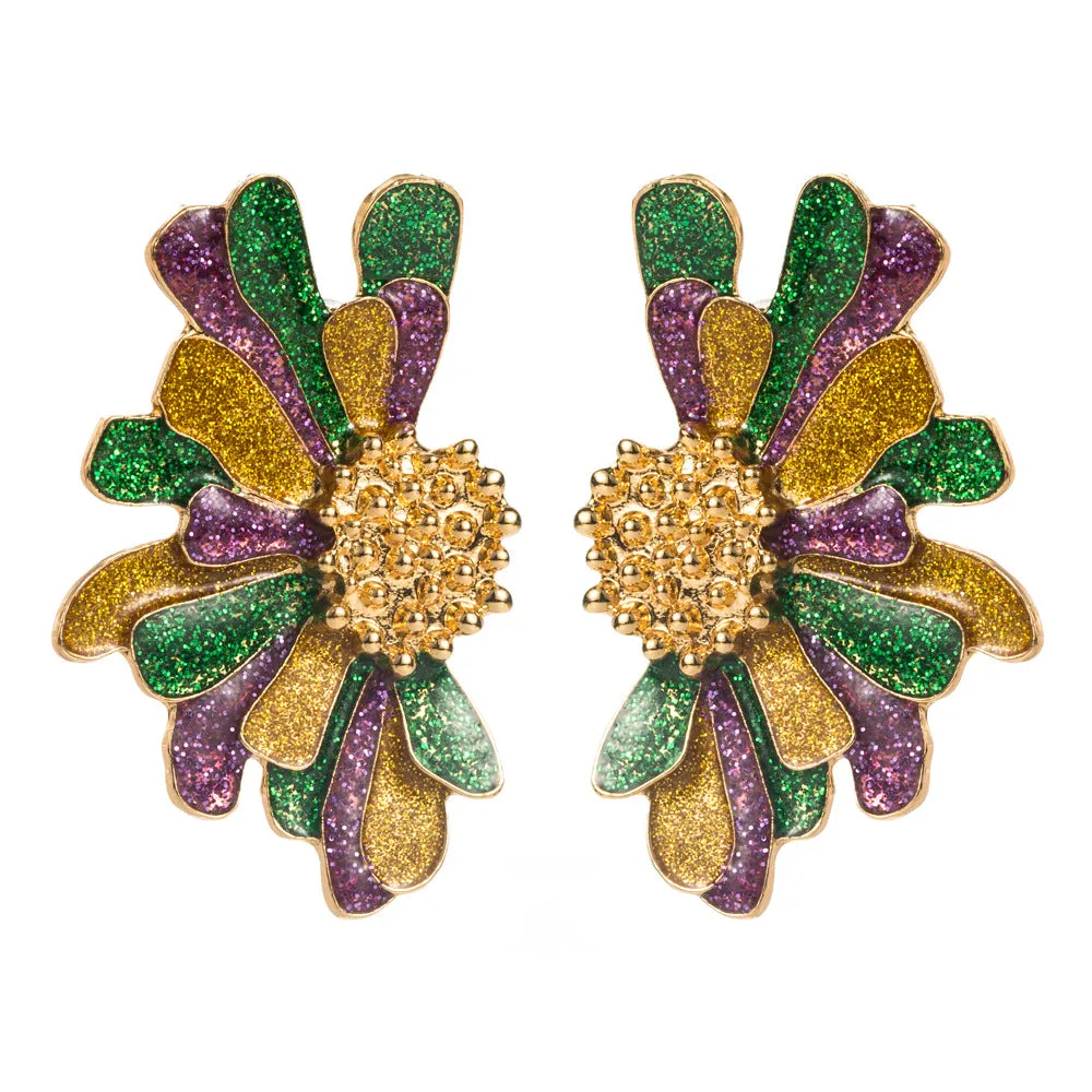 Wholesale Retro Fashion Alloy Oil Drop Flower Earrings Explosions Light Luxury Carnival All-match Elegant Earrings