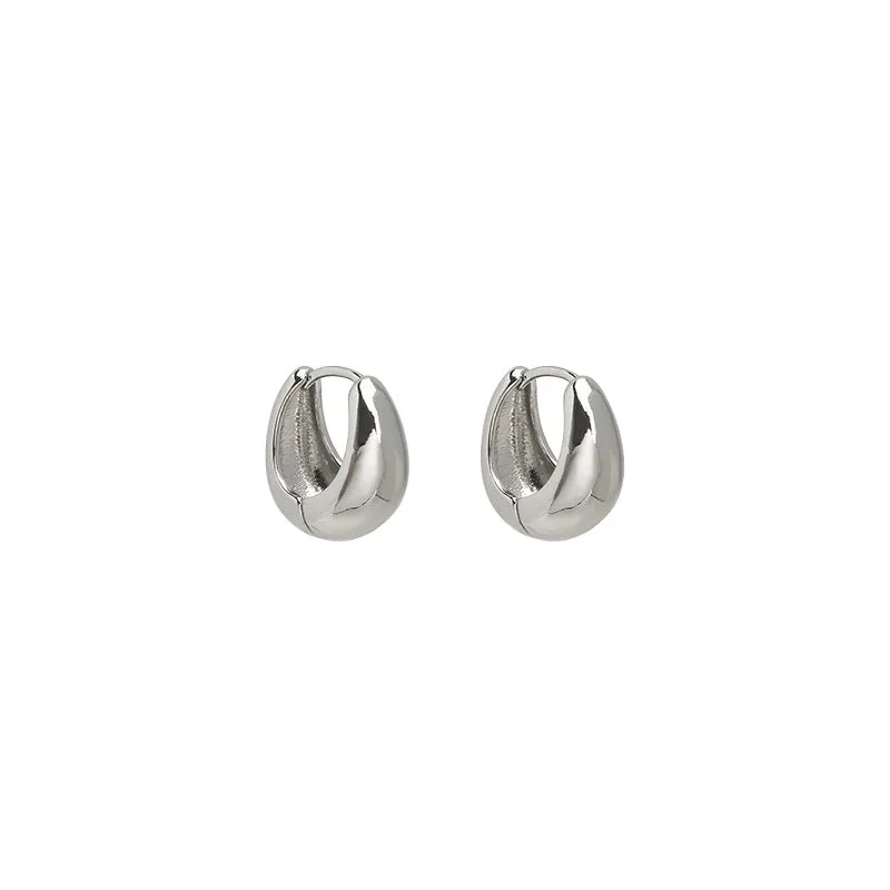 Wholesale Retro Metal Earrings Women's High-end Light Luxury Simple Gold Earrings