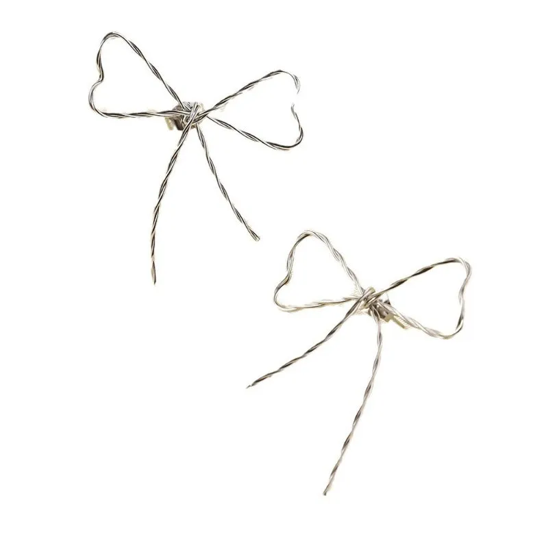 Wholesale Retro Mirror Butterfly Bow Stainless Steel 18k Real Gold Titanium Steel Earrings