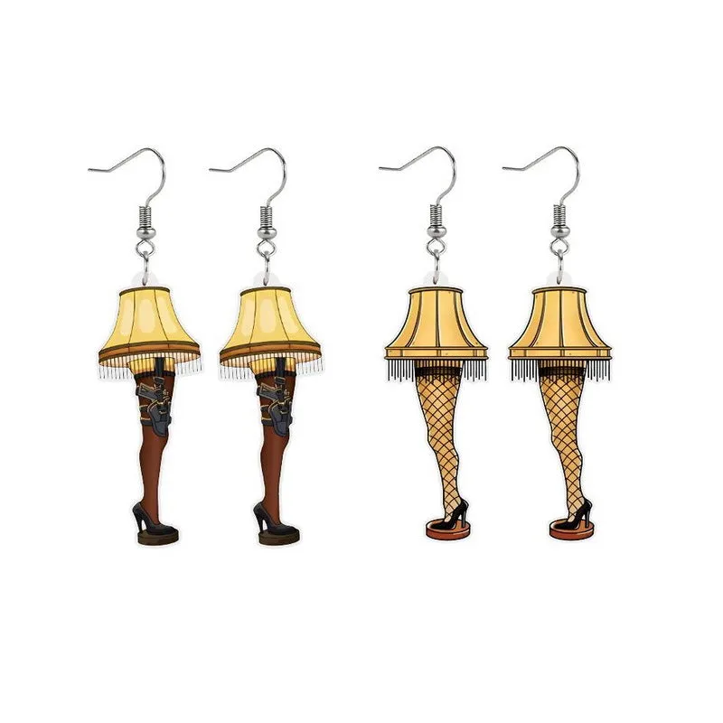 Wholesale Reversible Acrylic Christmas Heels, Stockings, Long Legs, Table Lamp Earrings