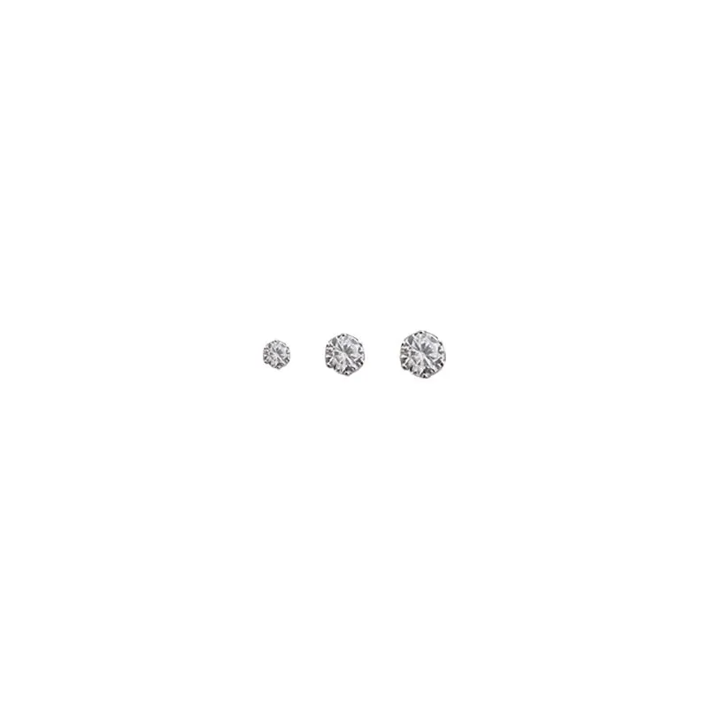Wholesale s925 Silver Needle Set of Six Zircon Copper Earrings