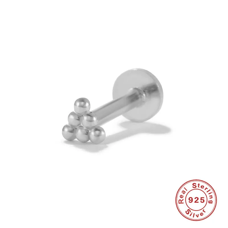 Wholesale S925 Sterling Silver Piercing Inner Thread Ear Piercing Ear Bone Nails
