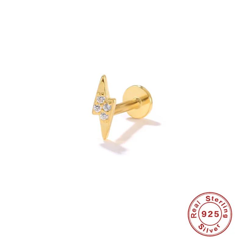 Wholesale S925 Sterling Silver Piercing Inner Thread Ear Piercing Ear Bone Nails