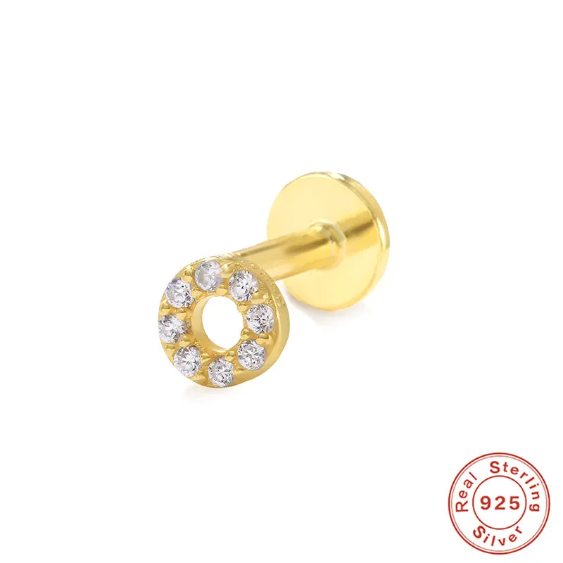 Wholesale S925 Sterling Silver Piercing Inner Thread Ear Piercing Ear Bone Nails