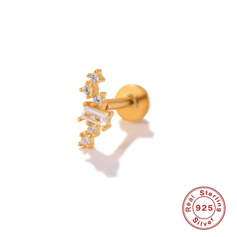 Wholesale S925 Sterling Silver Piercing Inner Thread Ear Piercing Ear Bone Nails