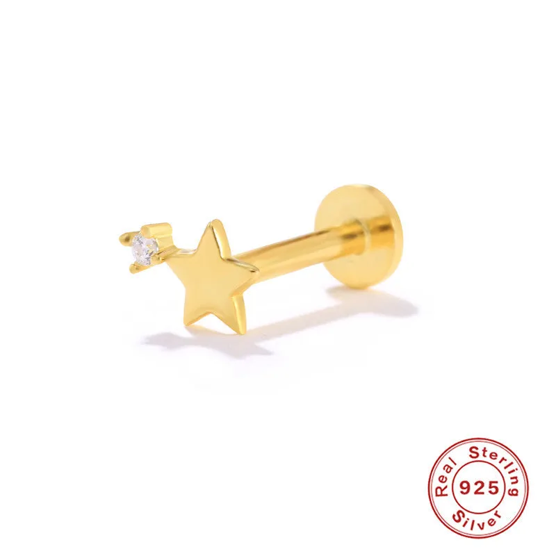 Wholesale S925 Sterling Silver Piercing Inner Thread Ear Piercing Ear Bone Nails