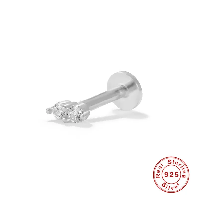 Wholesale S925 Sterling Silver Piercing Inner Thread Ear Piercing Ear Bone Nails