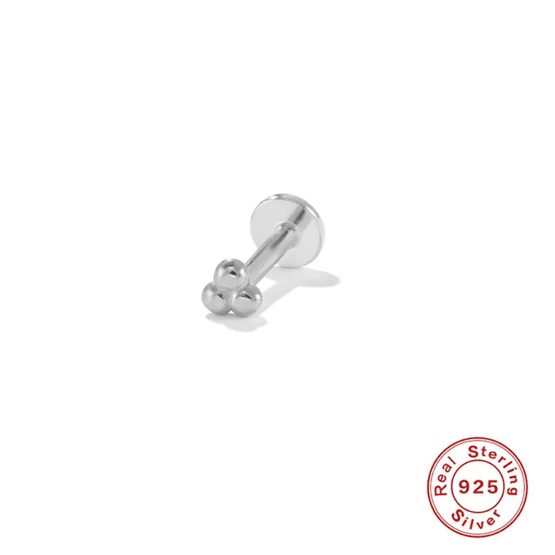 Wholesale S925 Sterling Silver Piercing Inner Thread Ear Piercing Ear Bone Nails