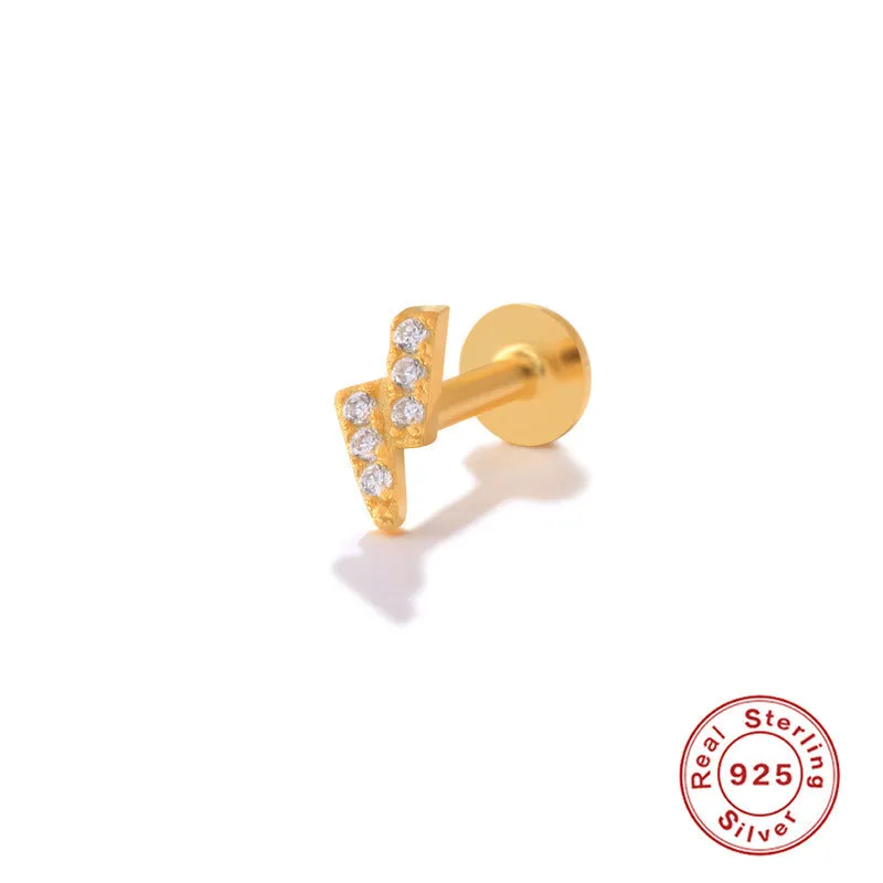 Wholesale S925 Sterling Silver Piercing Inner Thread Ear Piercing Ear Bone Nails