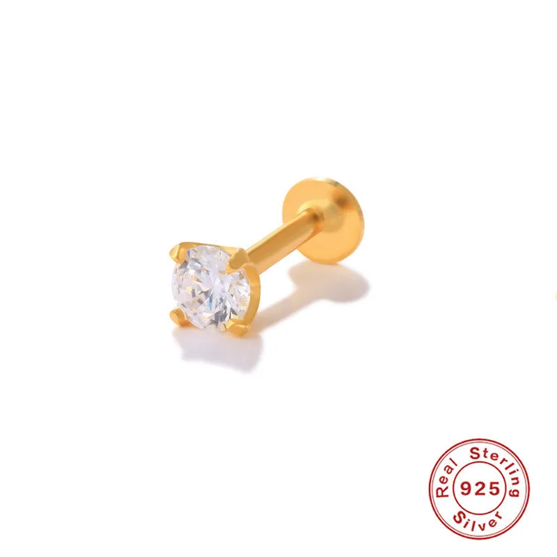 Wholesale S925 Sterling Silver Piercing Inner Thread Ear Piercing Ear Bone Nails