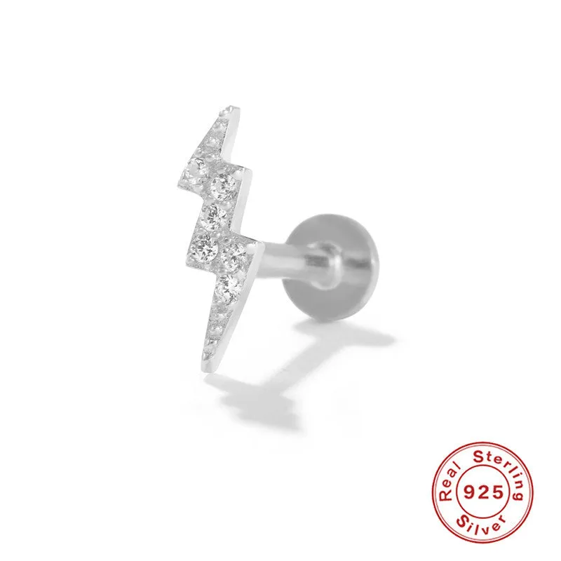 Wholesale S925 Sterling Silver Piercing Inner Thread Ear Piercing Ear Bone Nails