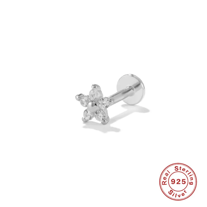 Wholesale S925 Sterling Silver Piercing Inner Thread Ear Piercing Ear Bone Nails