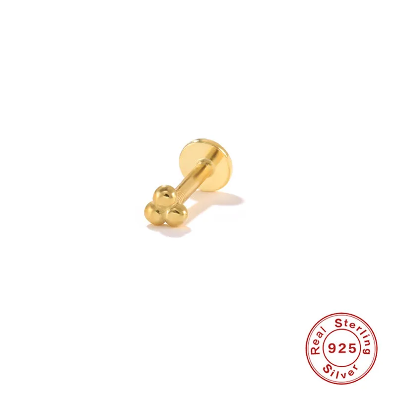 Wholesale S925 Sterling Silver Piercing Inner Thread Ear Piercing Ear Bone Nails