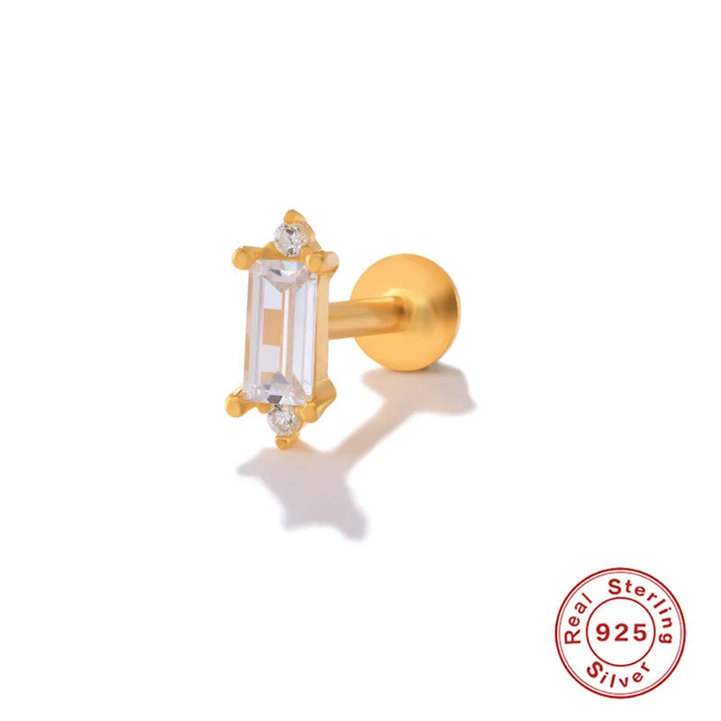 Wholesale S925 Sterling Silver Piercing Inner Thread Ear Piercing Ear Bone Nails