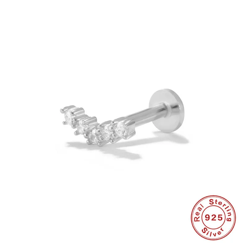 Wholesale S925 Sterling Silver Piercing Inner Thread Ear Piercing Ear Bone Nails