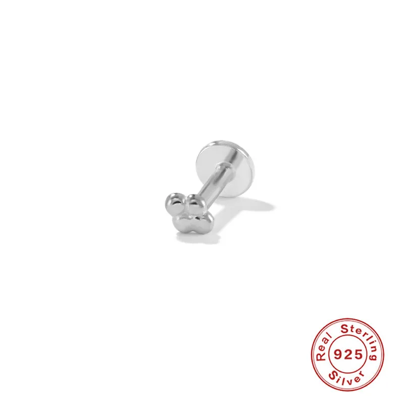 Wholesale S925 Sterling Silver Piercing Inner Thread Ear Piercing Ear Bone Nails