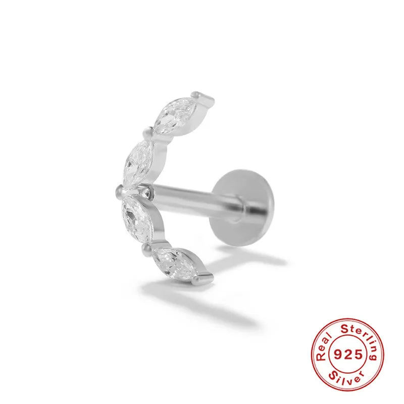 Wholesale S925 Sterling Silver Piercing Inner Thread Ear Piercing Ear Bone Nails