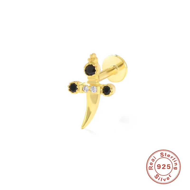 Wholesale S925 Sterling Silver Piercing Inner Thread Ear Piercing Ear Bone Nails
