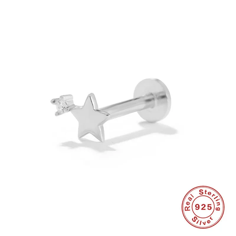 Wholesale S925 Sterling Silver Piercing Inner Thread Ear Piercing Ear Bone Nails