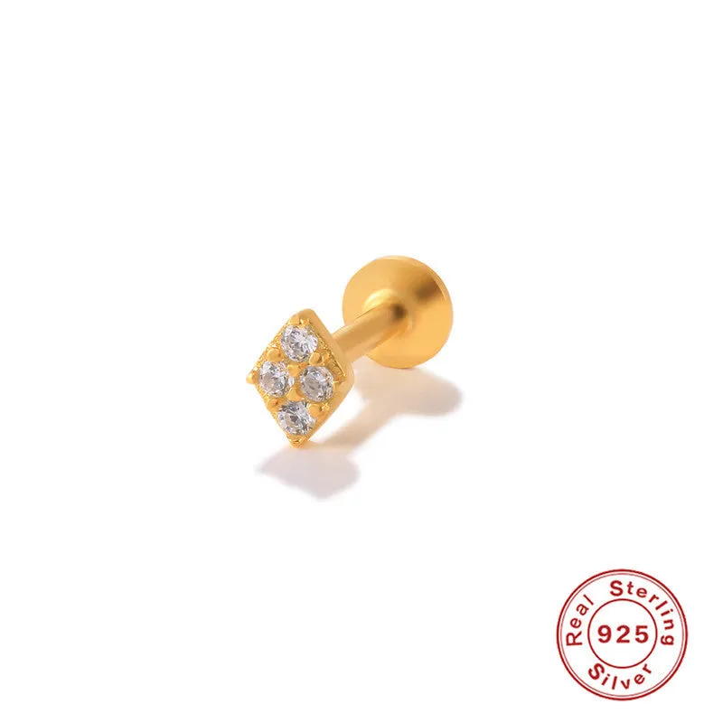 Wholesale S925 Sterling Silver Piercing Inner Thread Ear Piercing Ear Bone Nails